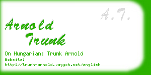 arnold trunk business card